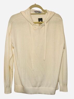 Member’s Mark Cashmere Blend Hoodie Cream Ivory Small NWT